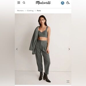 Madewell Ankle & Cropped Pants in Dark Gray